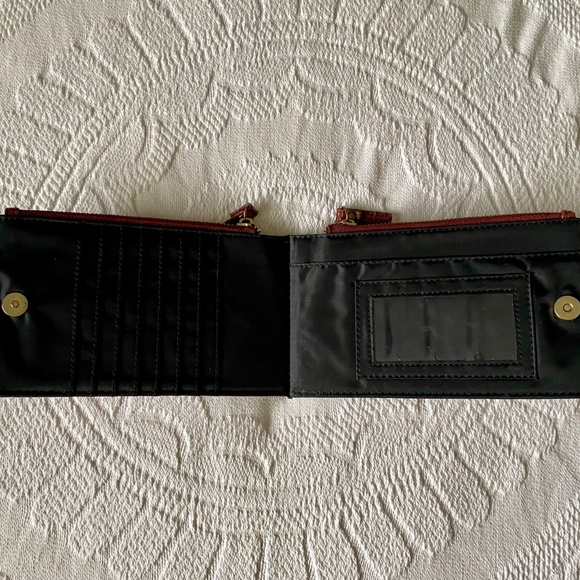 Boho faux leather basket weave wallet / clutch - Picture 2 of 4